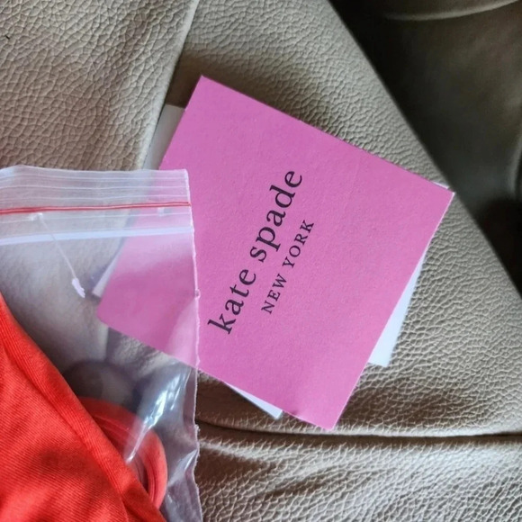 ♠️KATE SPADE♠️ One piece Hot Cherry Swimwear  Red Strapless Removable Paddin… - Picture 2 of 6